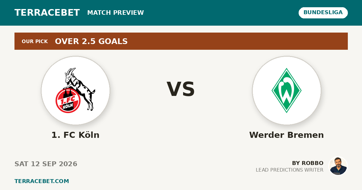 1. FC Köln vs Werder Bremen preview by Robbo for TerraceBet