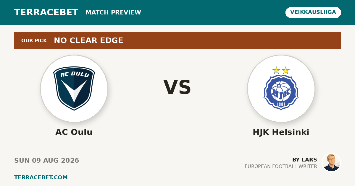 AC Oulu vs HJK Helsinki preview by Lars for TerraceBet