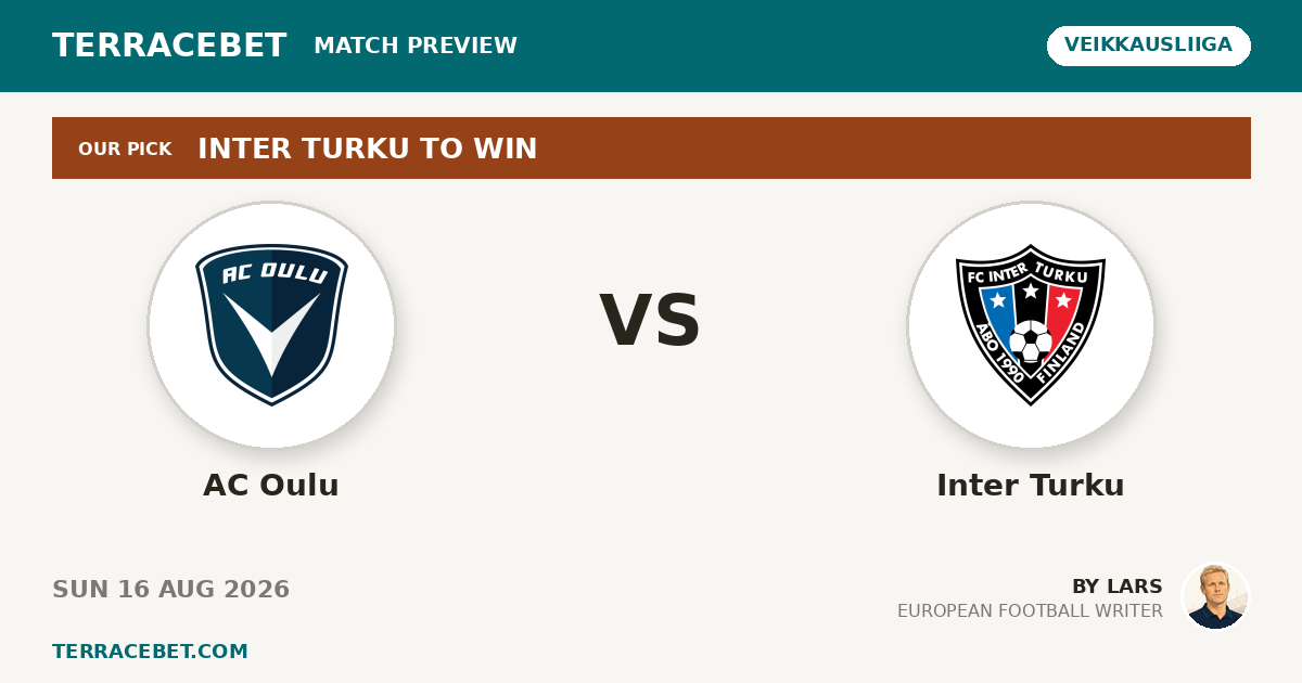 AC Oulu vs Inter Turku preview by Lars for TerraceBet