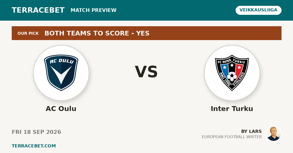 AC Oulu vs Inter Turku preview by Lars for TerraceBet
