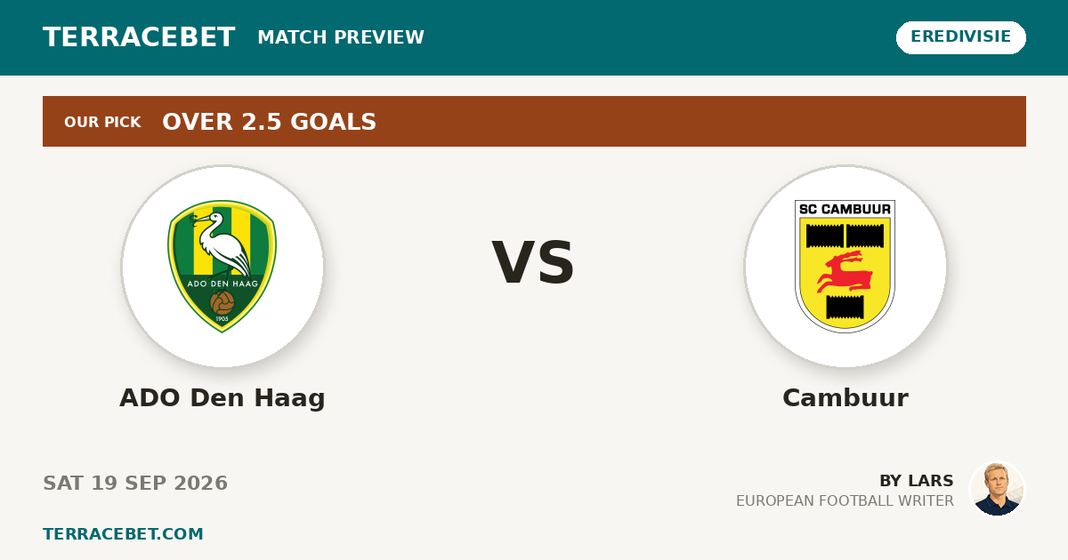 ADO Den Haag vs Cambuur preview by Lars for TerraceBet