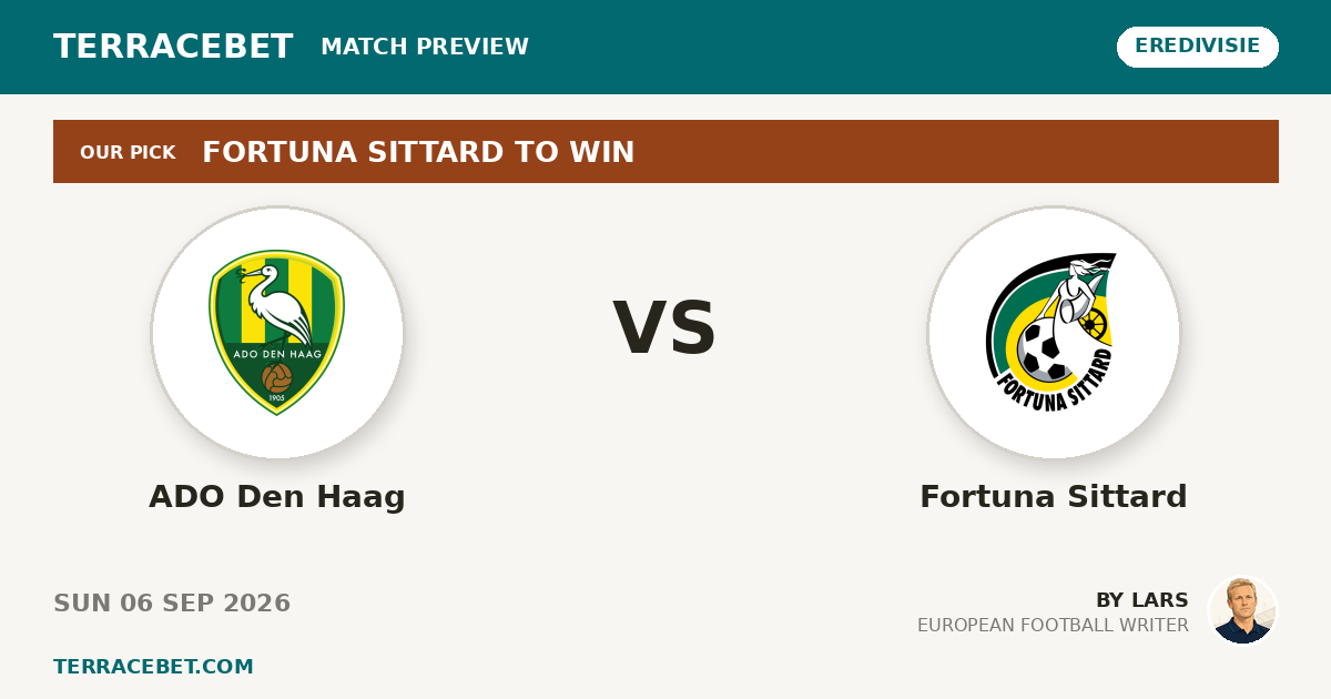 ADO Den Haag vs Fortuna Sittard preview by Lars for TerraceBet