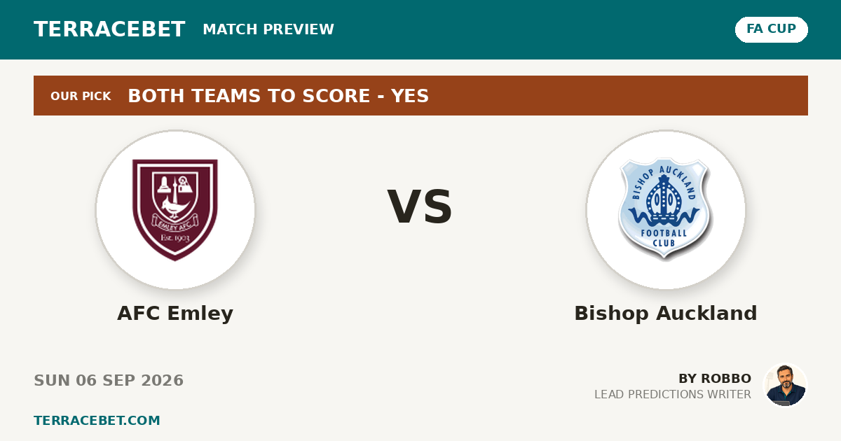 AFC Emley vs Bishop Auckland preview by Robbo for TerraceBet