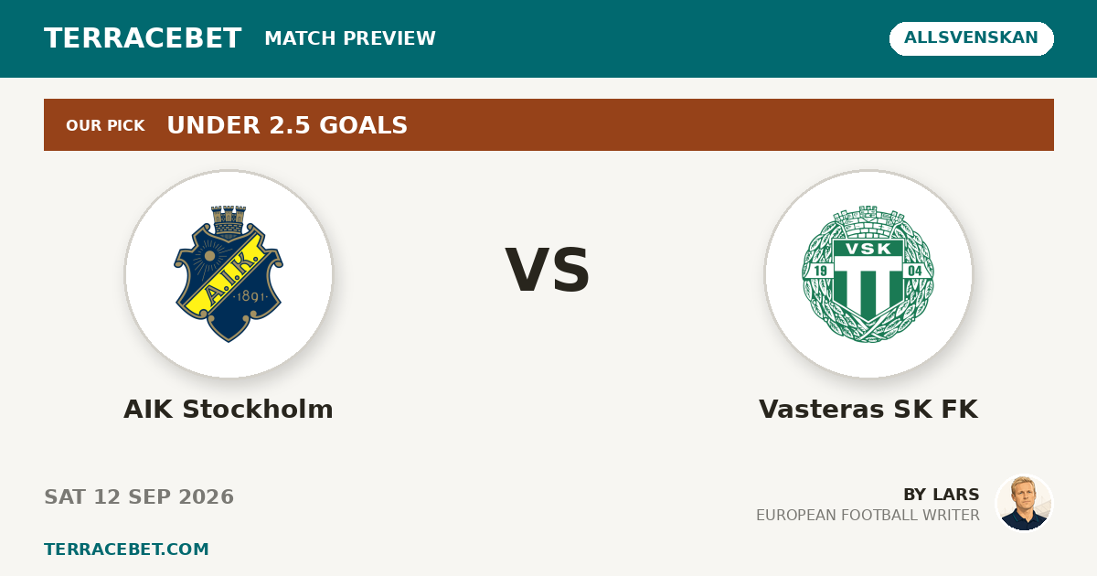 AIK Stockholm vs Vasteras SK FK preview by Lars for TerraceBet