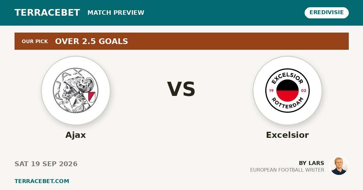 Ajax vs Excelsior preview by Lars for TerraceBet