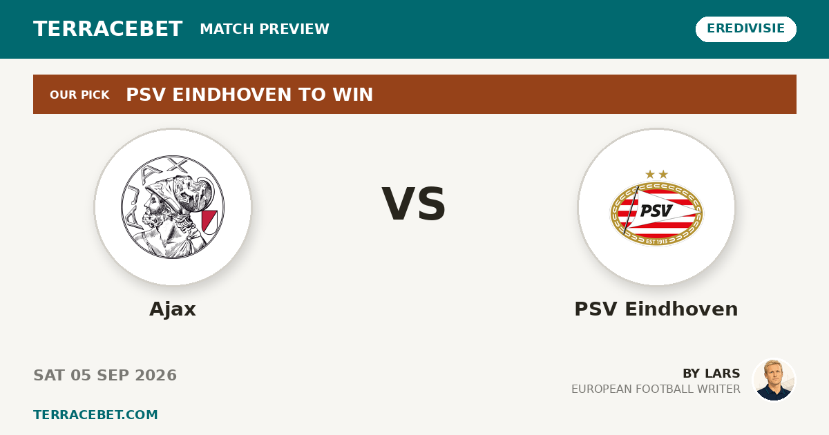 Ajax vs PSV Eindhoven preview by Lars for TerraceBet