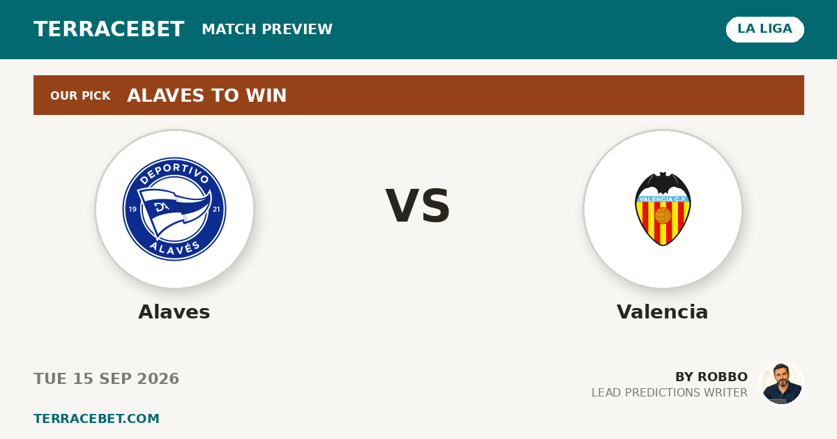 Alaves vs Valencia preview by Robbo for TerraceBet