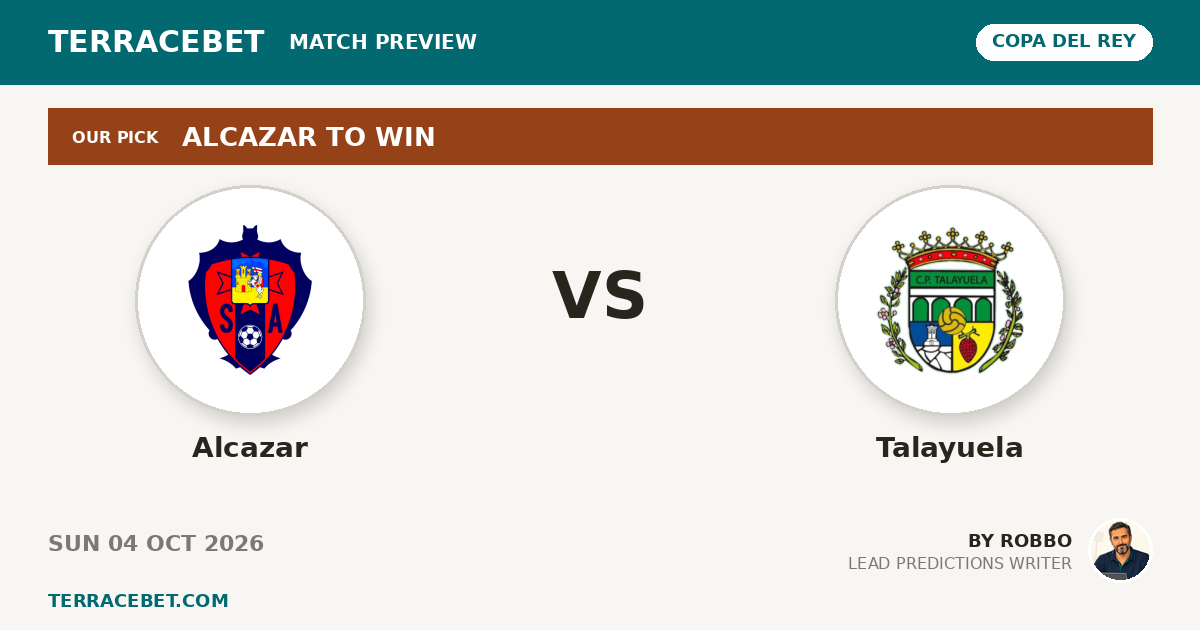 Alcazar vs Talayuela preview by Robbo for TerraceBet