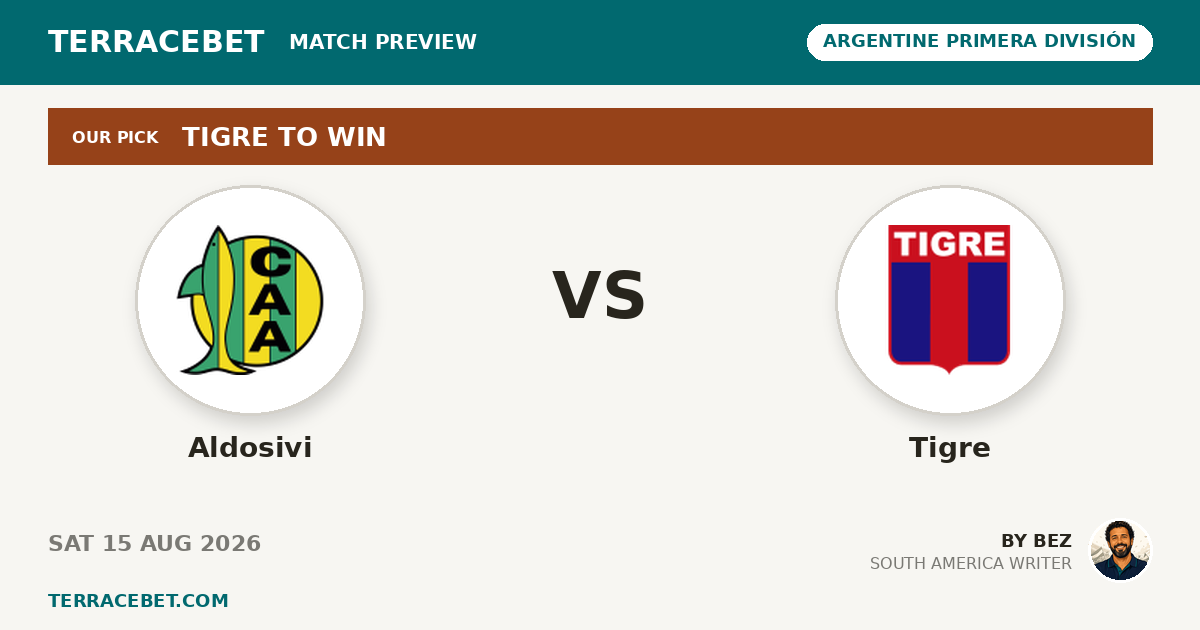 Aldosivi vs Tigre preview by Bez for TerraceBet