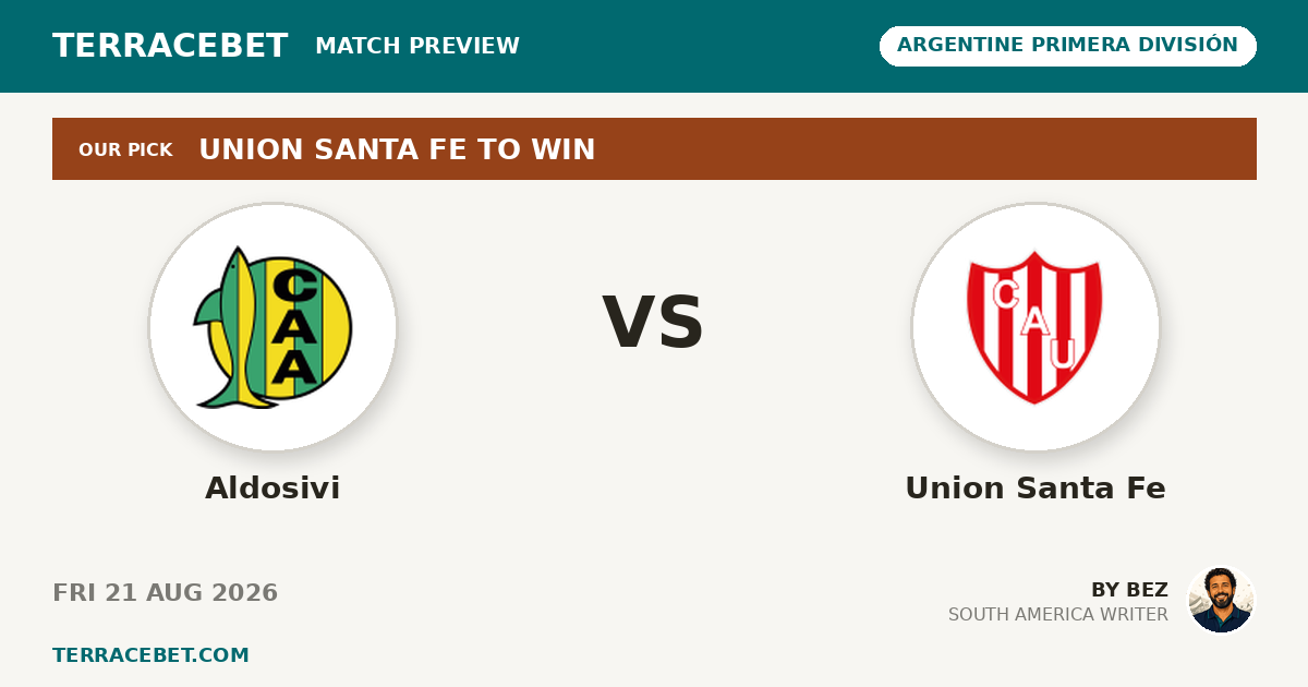 Aldosivi vs Union Santa Fe preview by Bez for TerraceBet