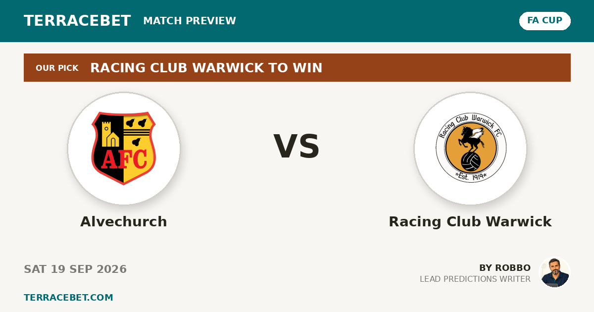 Alvechurch vs Racing Club Warwick preview by Robbo for TerraceBet