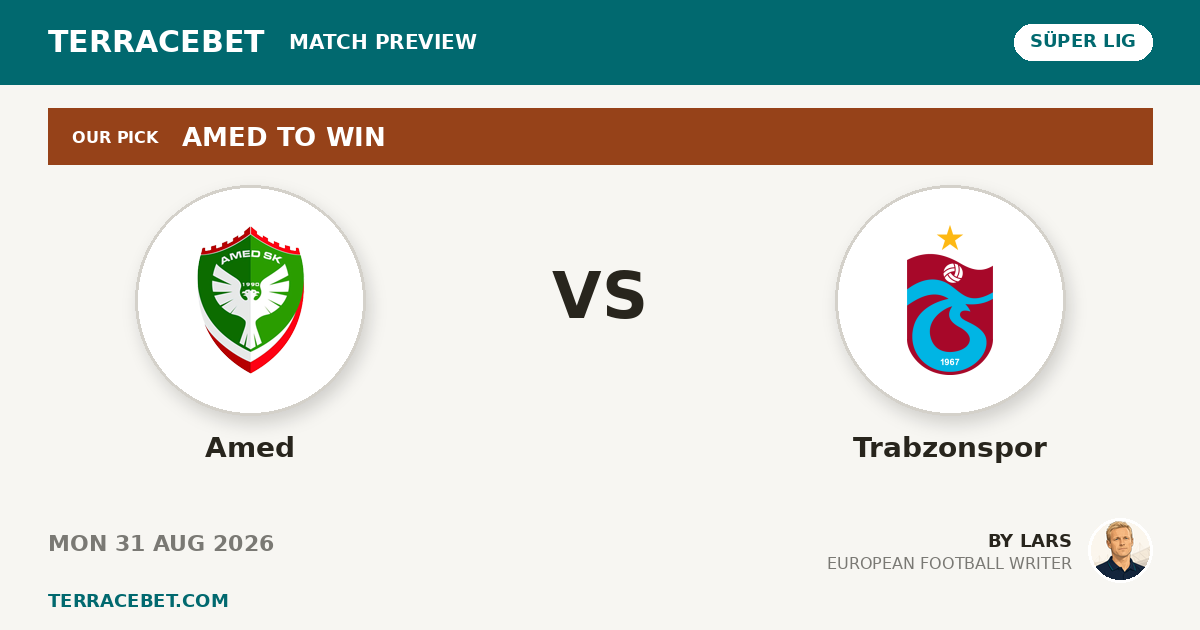 Amed vs Trabzonspor preview by Lars for TerraceBet