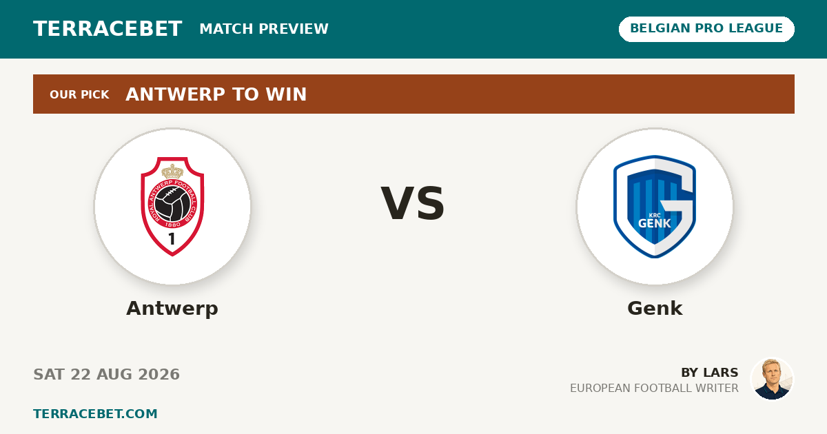 Antwerp vs Genk preview by Lars for TerraceBet