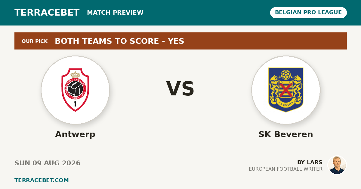 Antwerp vs SK Beveren preview by Lars for TerraceBet