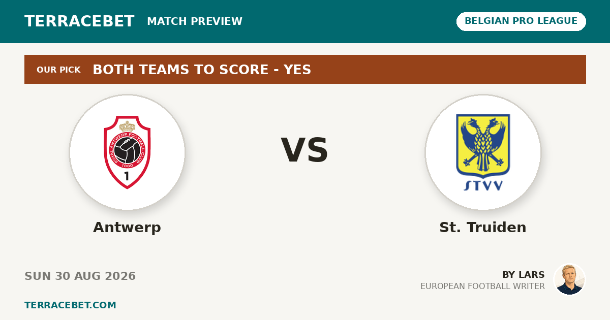 Antwerp vs St. Truiden preview by Lars for TerraceBet