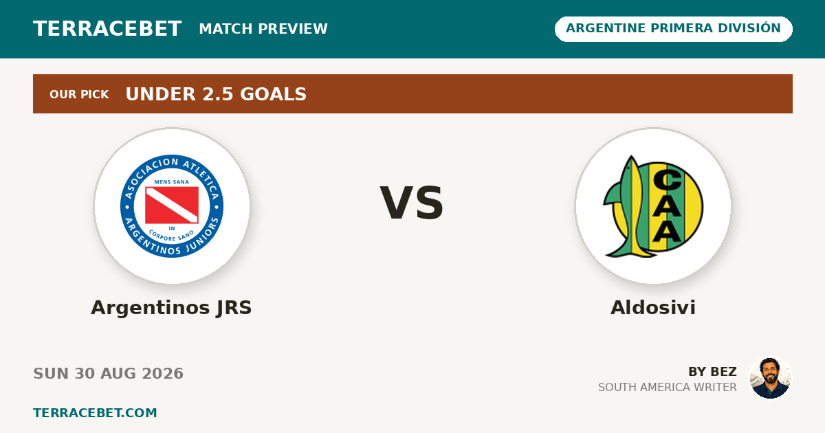 Argentinos JRS vs Aldosivi preview by Bez for TerraceBet