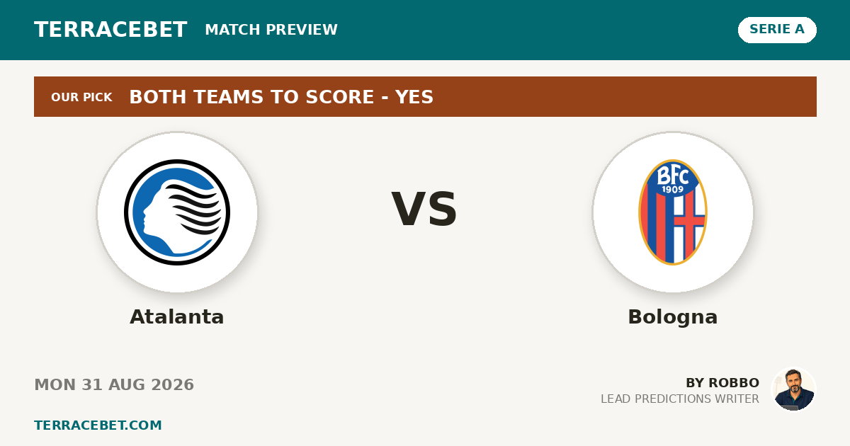 Atalanta vs Bologna preview by Robbo for TerraceBet
