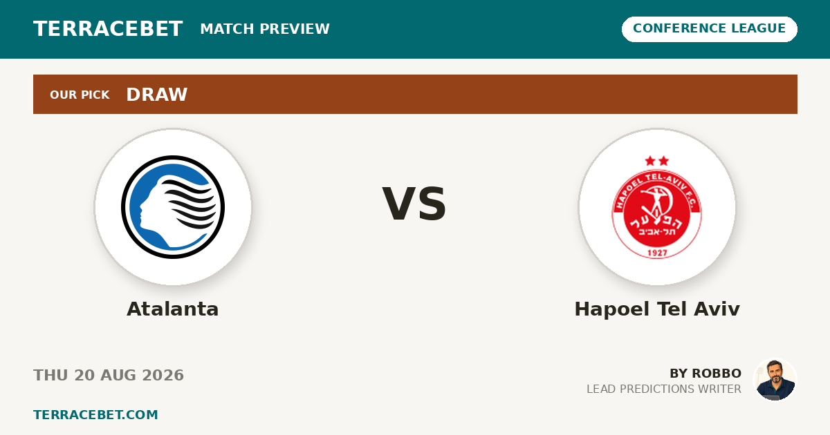 Atalanta vs Hapoel Tel Aviv preview by Robbo for TerraceBet