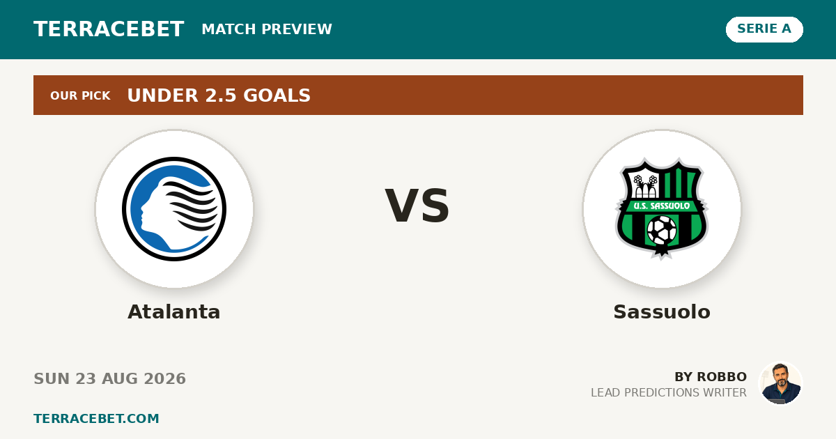 Atalanta vs Sassuolo preview by Robbo for TerraceBet