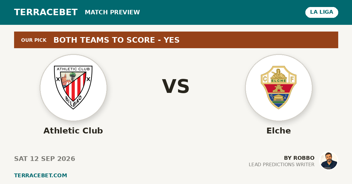 Athletic Club vs Elche preview by Robbo for TerraceBet