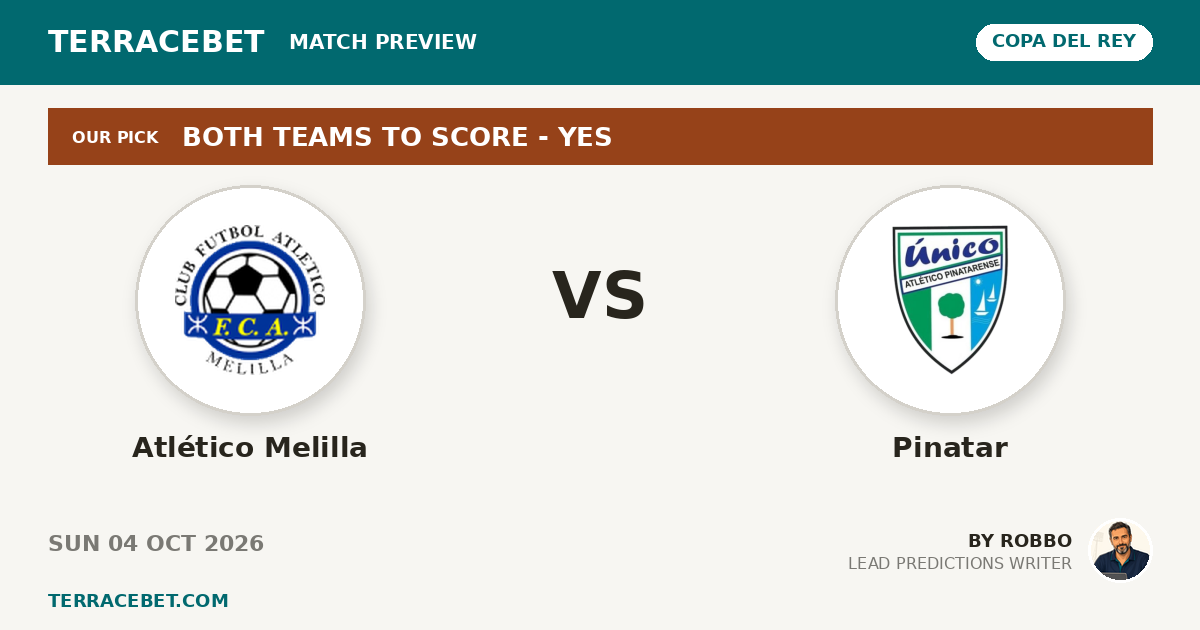 Atlético Melilla vs Pinatar preview by Robbo for TerraceBet