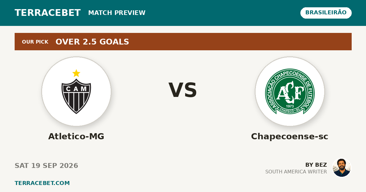 Atletico-MG vs Chapecoense-sc preview by Bez for TerraceBet