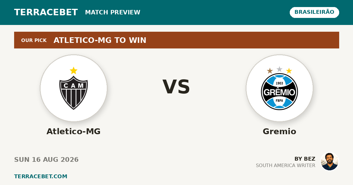 Atletico-MG vs Gremio preview by Bez for TerraceBet