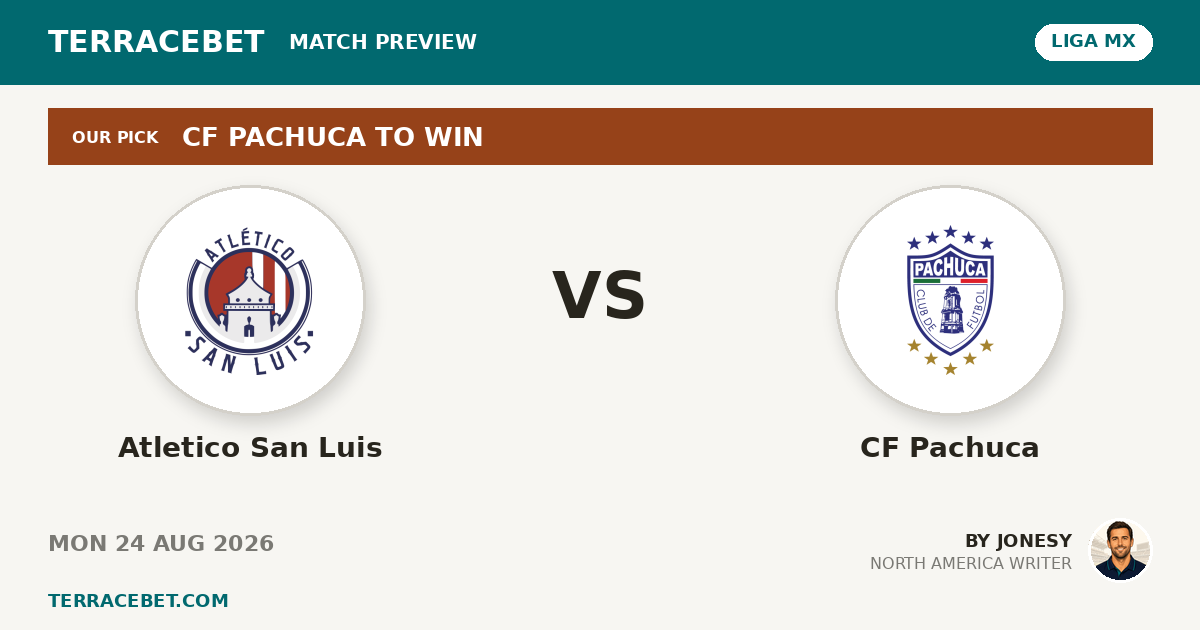 Atletico San Luis vs CF Pachuca preview by Jonesy for TerraceBet