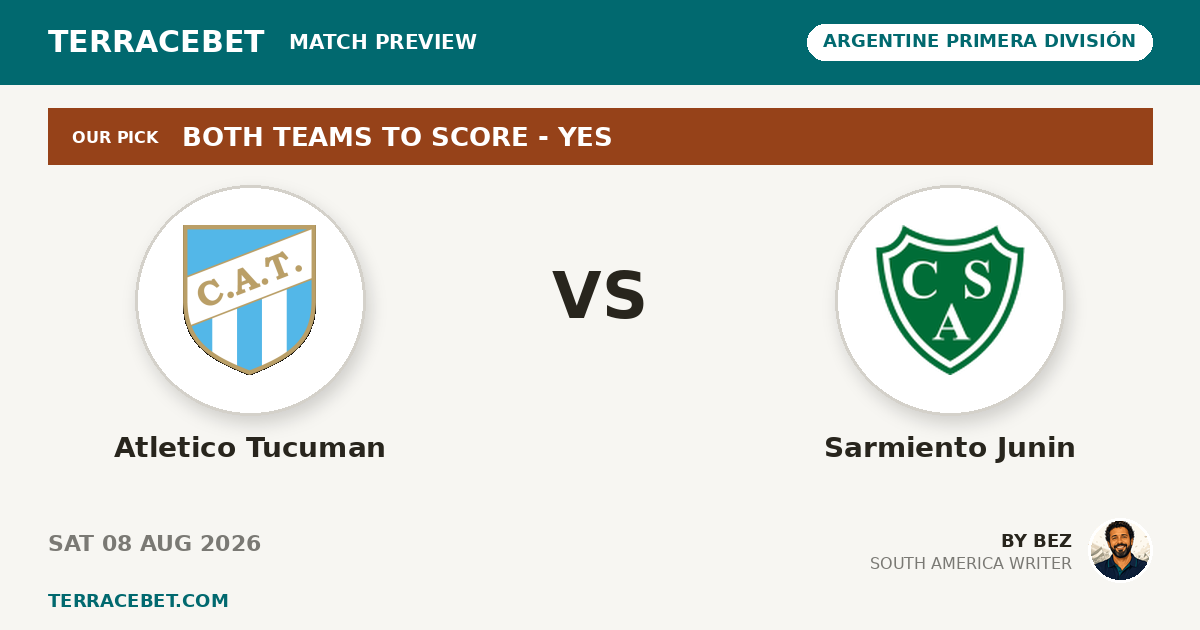 Atletico Tucuman vs Sarmiento Junin preview by Bez for TerraceBet