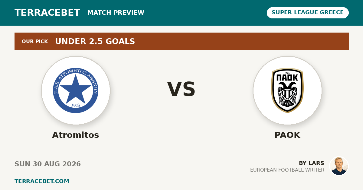 Atromitos vs PAOK preview by Lars for TerraceBet