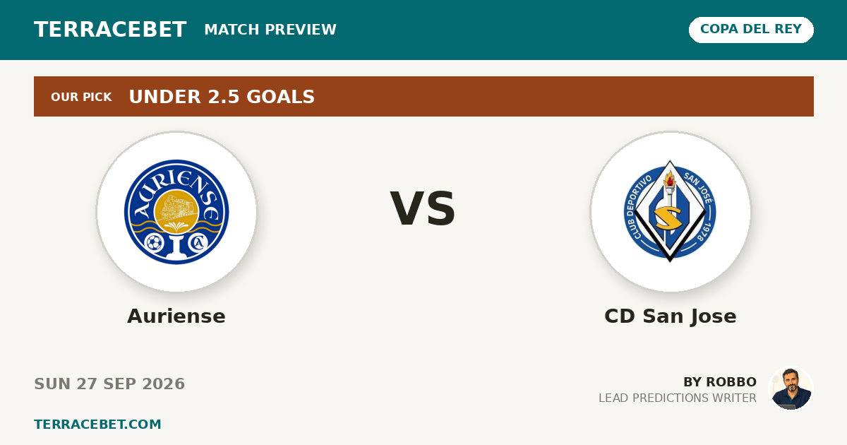 Auriense vs CD San Jose preview by Robbo for TerraceBet