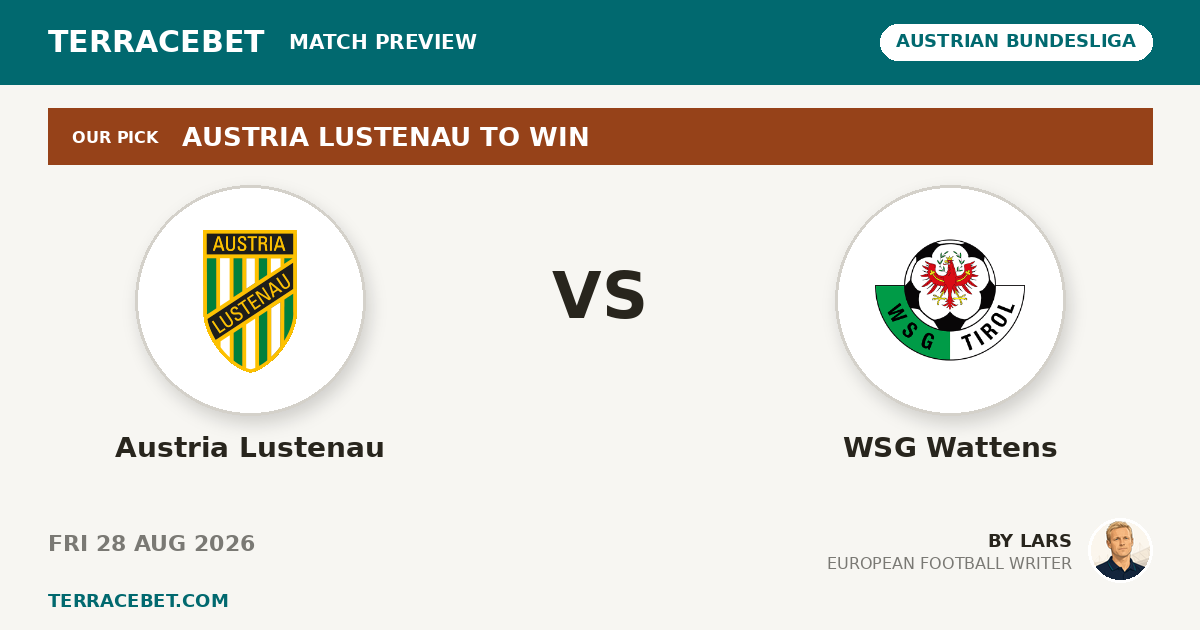 Austria Lustenau vs WSG Wattens preview by Lars for TerraceBet