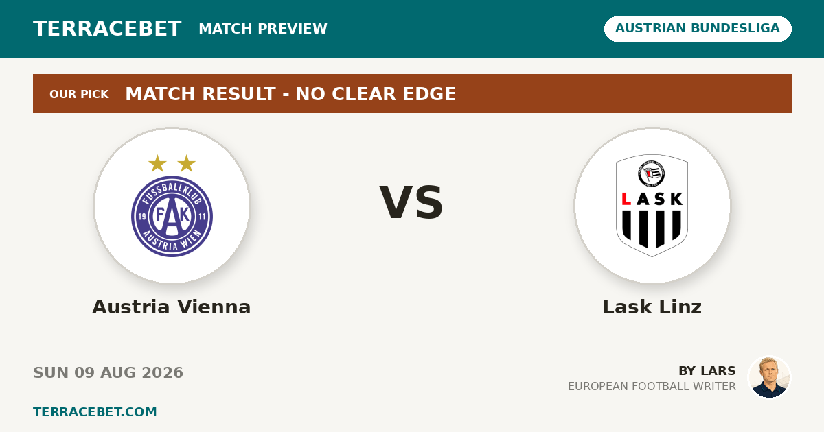 Austria Vienna vs Lask Linz preview by Lars for TerraceBet