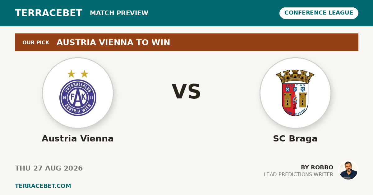 Austria Vienna vs SC Braga preview by Robbo for TerraceBet