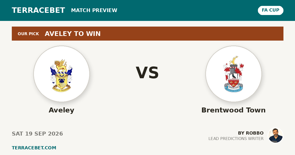 Aveley vs Brentwood Town preview by Robbo for TerraceBet