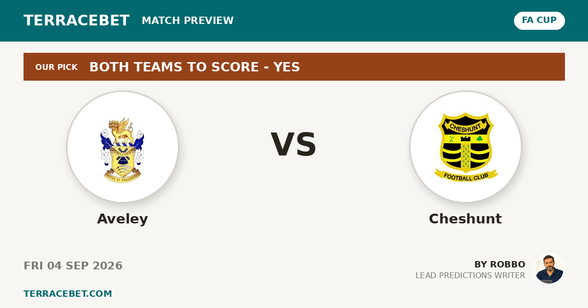 Aveley vs Cheshunt preview by Robbo for TerraceBet