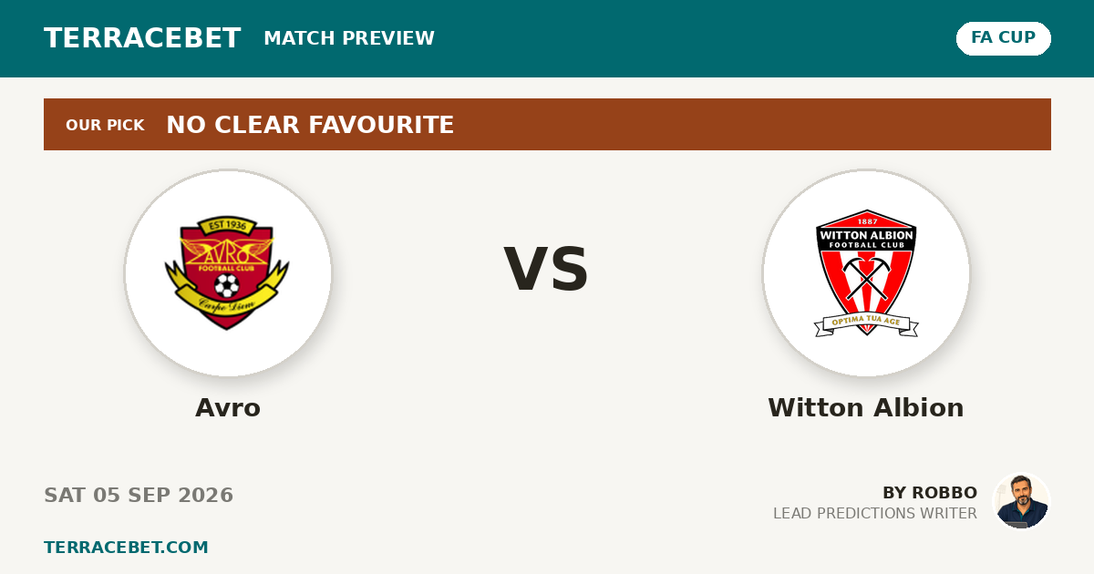 Avro vs Witton Albion preview by Robbo for TerraceBet
