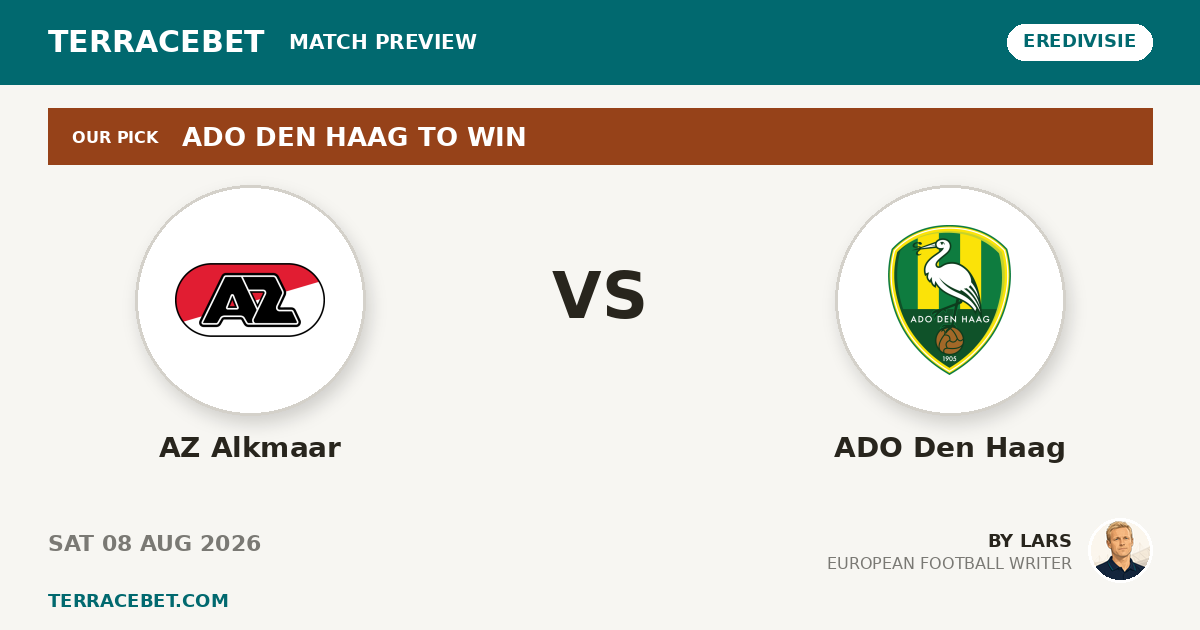AZ Alkmaar vs ADO Den Haag preview by Lars for TerraceBet