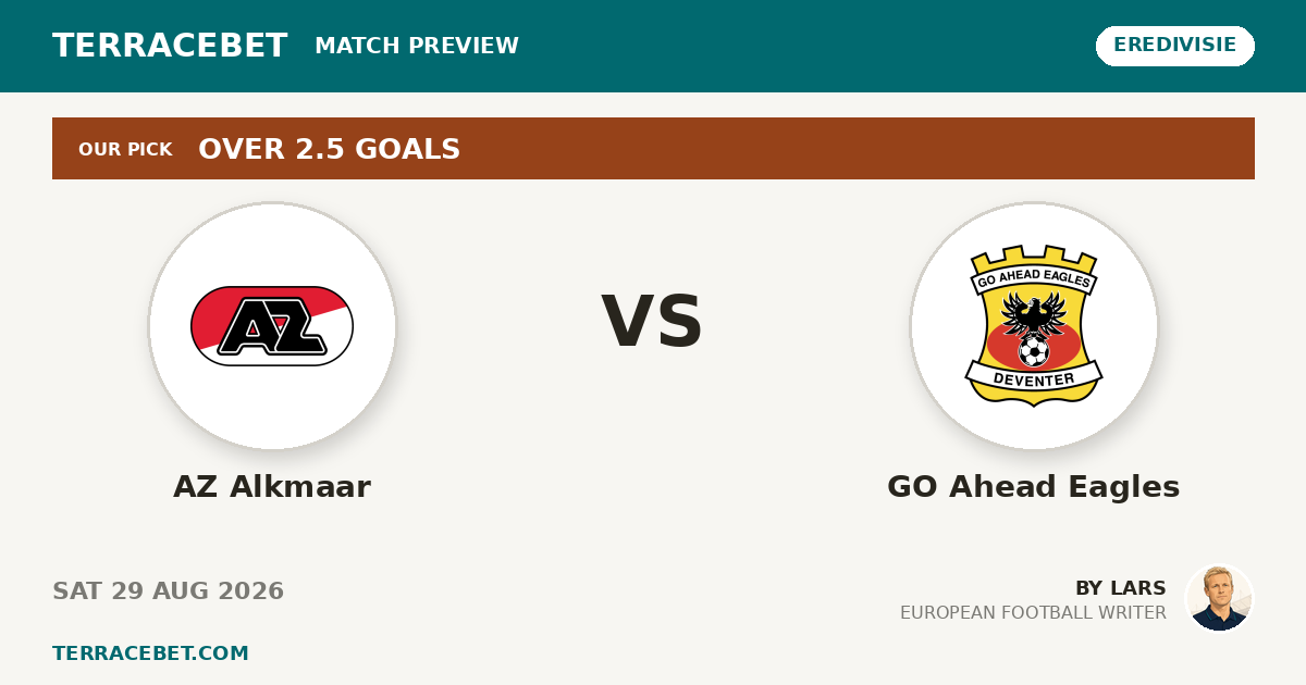 AZ Alkmaar vs GO Ahead Eagles preview by Lars for TerraceBet