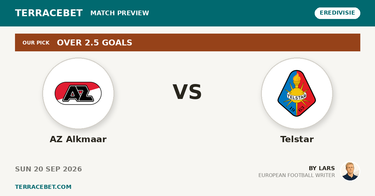 AZ Alkmaar vs Telstar preview by Lars for TerraceBet