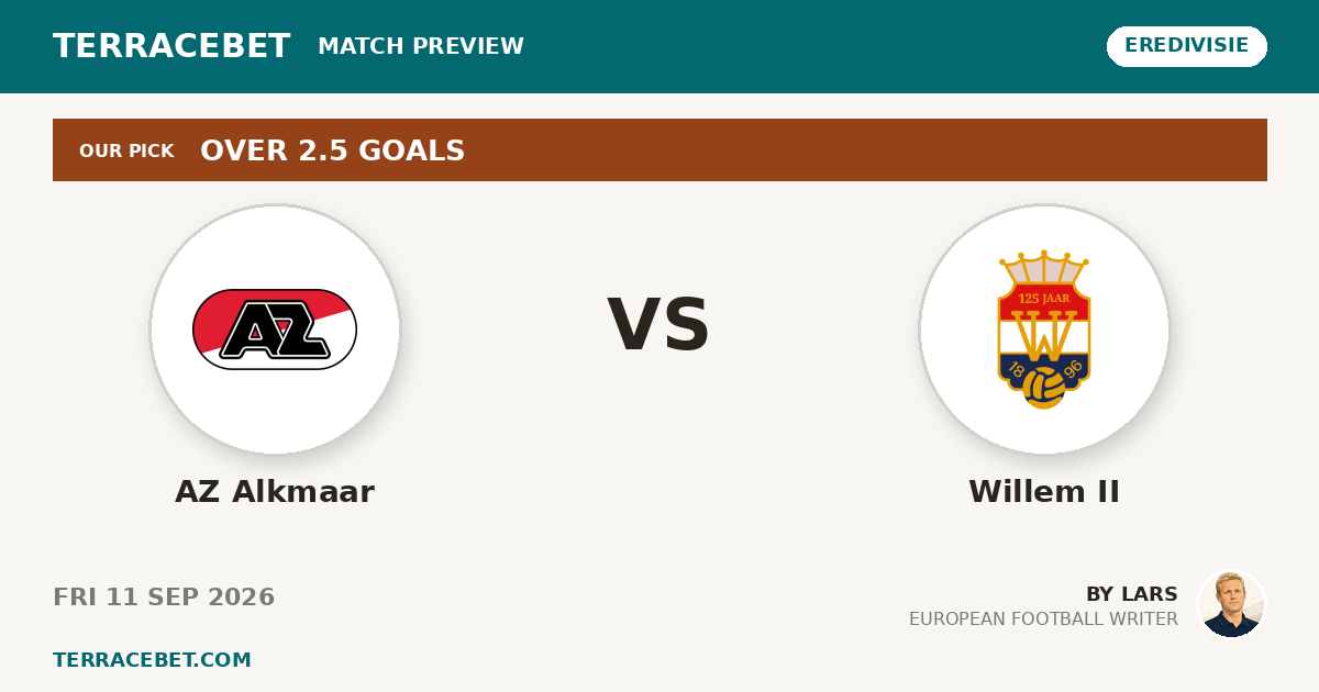 AZ Alkmaar vs Willem II preview by Lars for TerraceBet