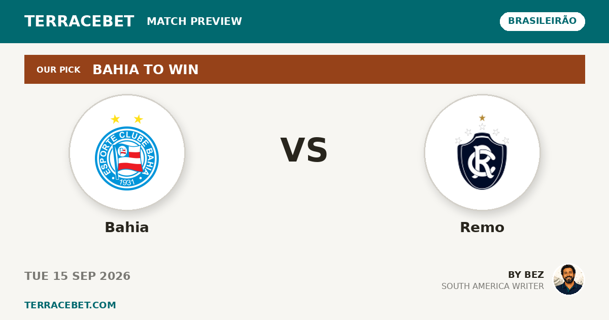 Bahia vs Remo preview by Bez for TerraceBet