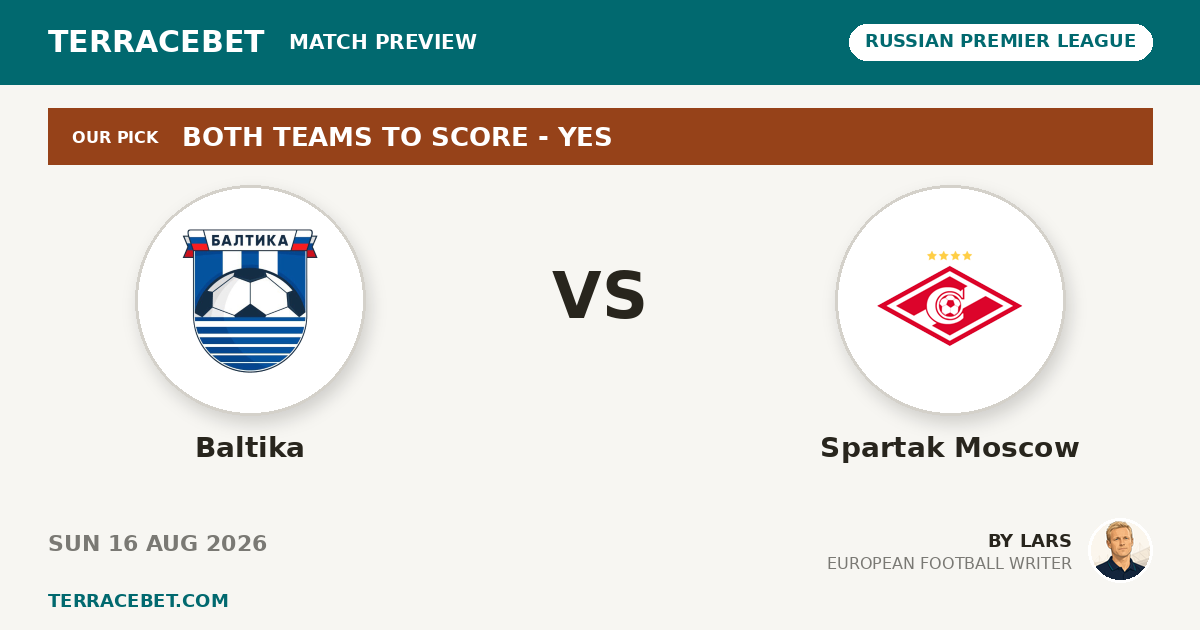 Baltika vs Spartak Moscow preview by Lars for TerraceBet