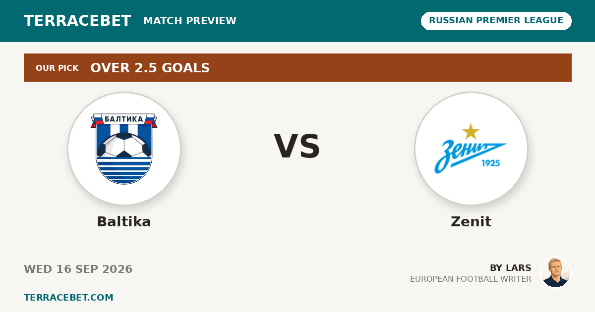 Baltika vs Zenit preview by Lars for TerraceBet