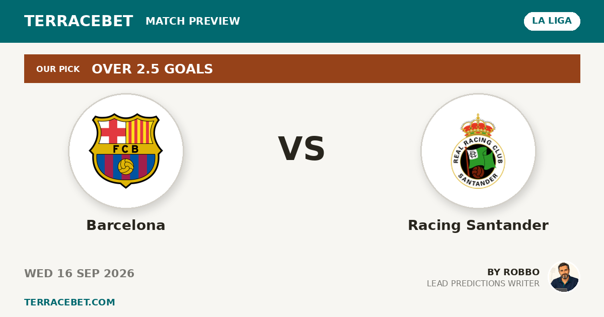 Barcelona vs Racing Santander preview by Robbo for TerraceBet