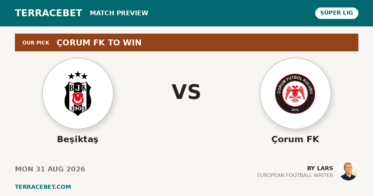 Beşiktaş vs Çorum FK preview by Lars for TerraceBet