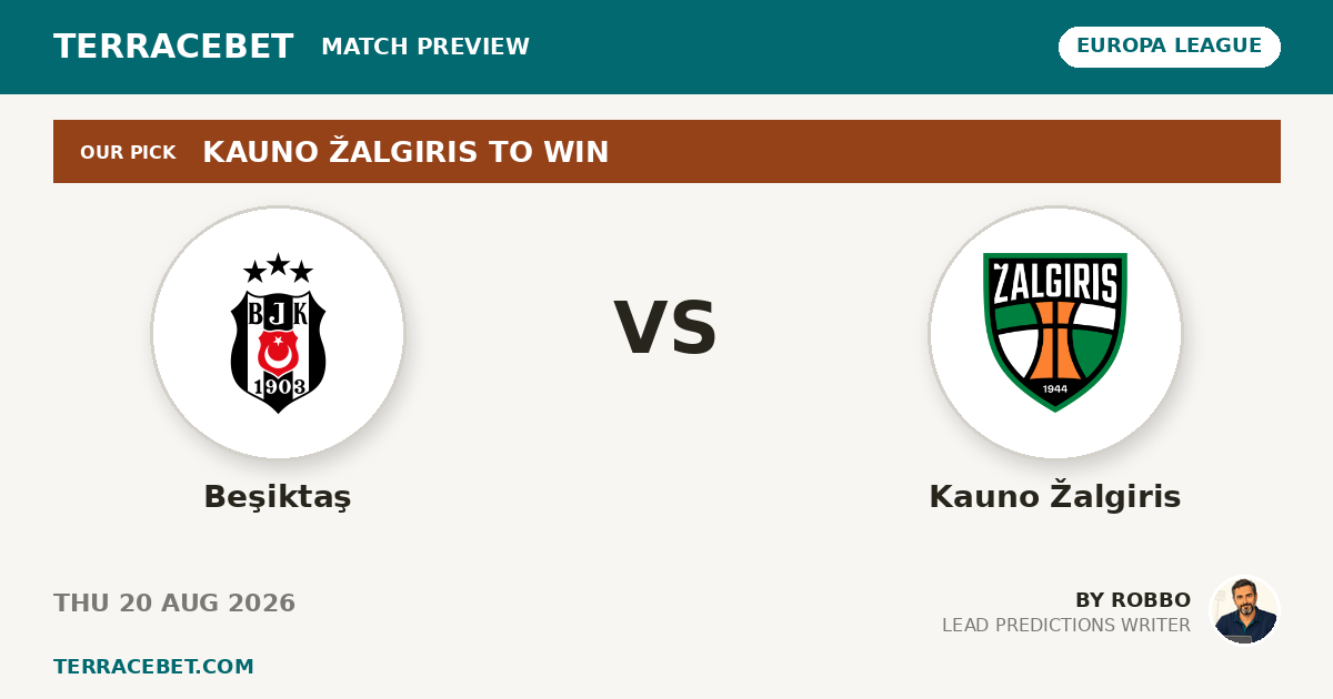 Beşiktaş vs Kauno Žalgiris preview by Robbo for TerraceBet