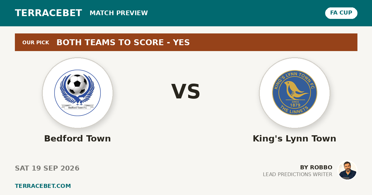 Bedford Town vs King's Lynn Town preview by Robbo for TerraceBet