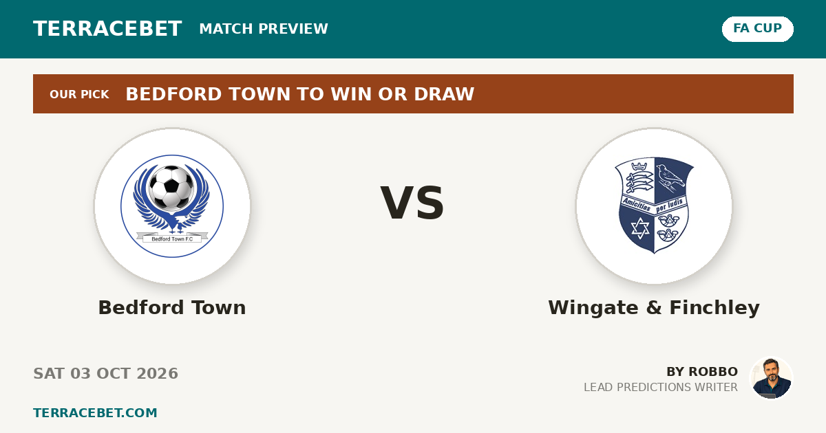 Bedford Town vs Wingate & Finchley preview by Robbo for TerraceBet
