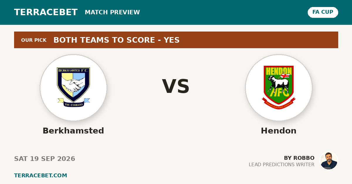Berkhamsted vs Hendon preview by Robbo for TerraceBet